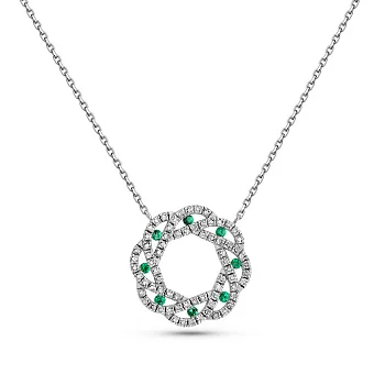 Золоте кольє зі смарагдами і діамантами (арт. 7192089202и)