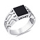 Серебряная печатка с ониксом (арт. 7906/0669.10о) – изображение 1