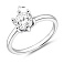 Серебряное кольцо с фианитом (арт. 7501/3025) – изображение 3