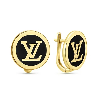 Серьги из желтого золота с эмалью (арт. 108292жеч)