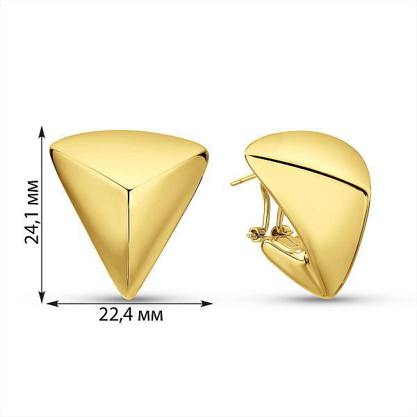 Сережки Francelli з жовтого золота (арт. е1091983ж) – зображення 4