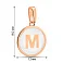 Кулон из красного золота Буква М (арт. 440989еп) – изображение 3
