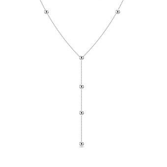 Фото Колье-галстук из белого золота (арт. 360276б)