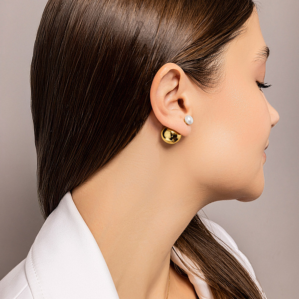 Золоті сережки з перлами (арт. 1091924жпрлб) – зображення 4