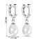 Серьги-подвески из серебра с жемчугом (арт. 7502/4012жб) – изображение 2