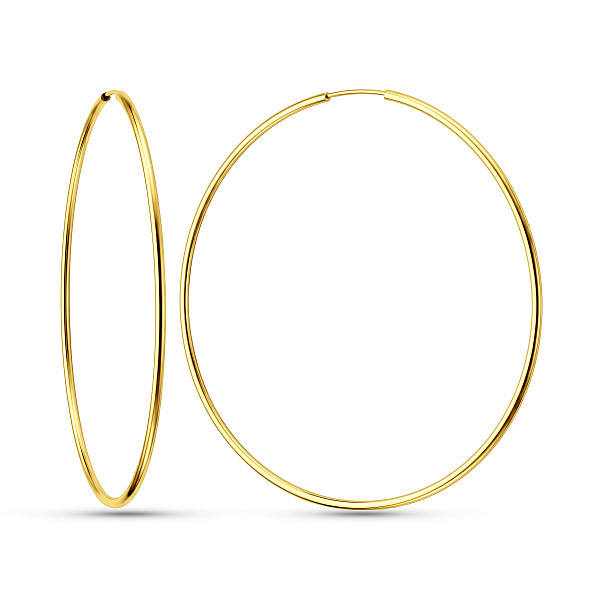 Серьги-кольца  из желтого золота (арт. 100023/70ж) – изображение 1