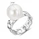 Серебряное кольцо с жемчугом (арт. 7501/2185130жб) – изображение 2