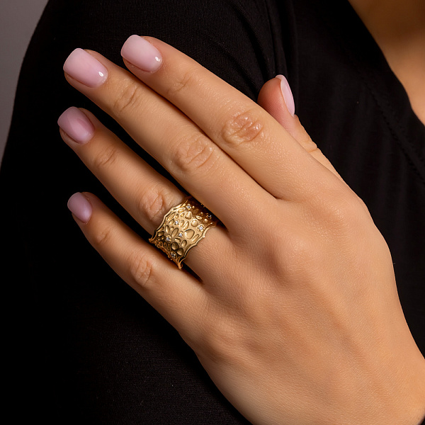 Кольцо из желтого золота Francelli (арт. 1401120ж) – изображение 4