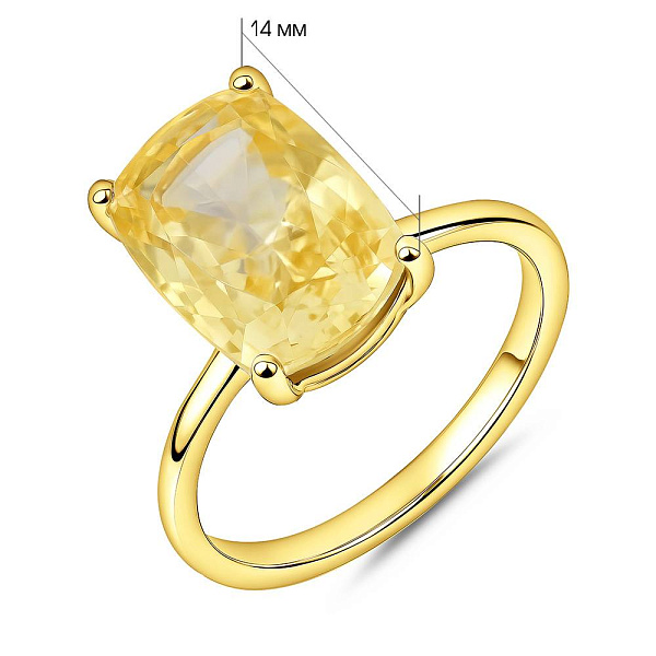 Срібна каблучка з великим фіанітом (арт. 7501/2184850жцж) – зображення 2