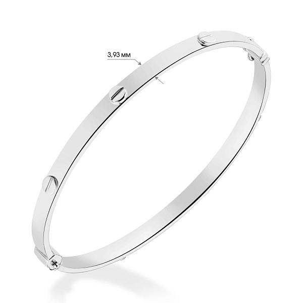 Жесткий браслет из белого золота (арт. 322531/4б) – изображение 2