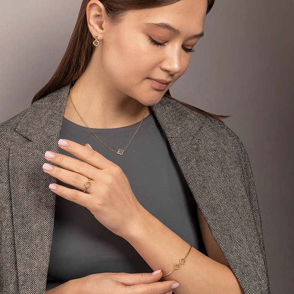 Золота каблучка з рожевим фіанітом (арт. 156617жр) – зображення 5