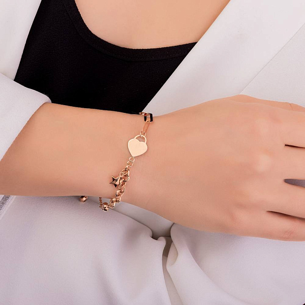 Золотий браслет з підвіскою (арт. 326456П1) – зображення 2