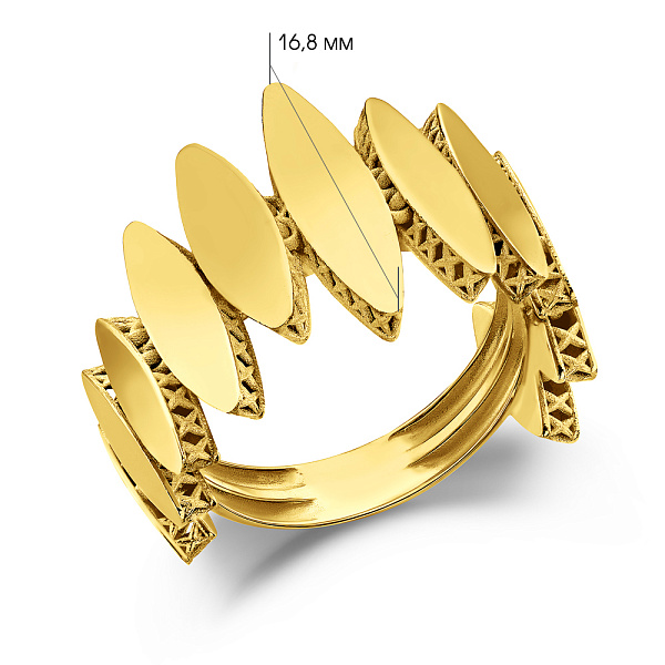 Кольцо из желтого золота Francelli (арт. 156565ж) – изображение 4