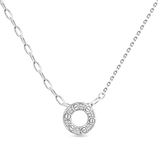 Серебряное колье с фианитами (арт. 7507/2388) – изображение 1