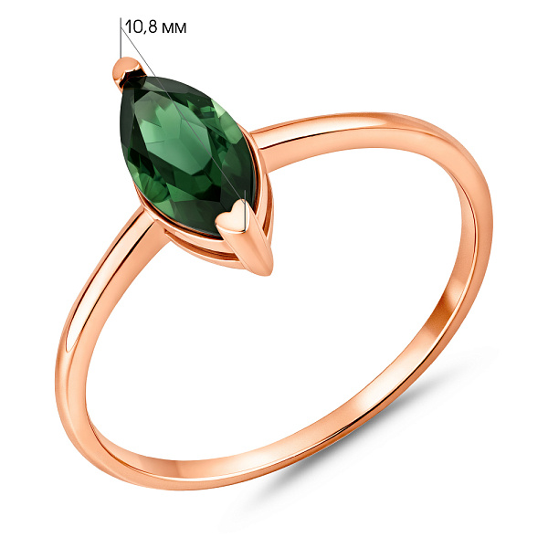 Кольцо из красного золота с кварцем (арт. 141233Пз) – изображение 4