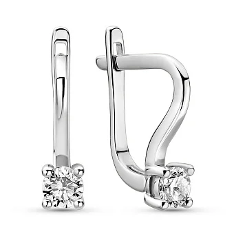 Серьги из белого золота с бриллиантами (арт. С011319030б)