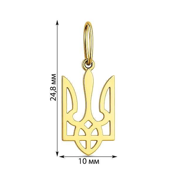 Золотая подвеска Трезубец (арт. 440581ж) – изображение 2