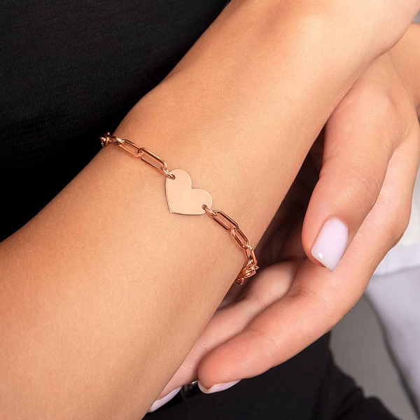 Браслет золотий з сердечком (арт. 3261034) – зображення 2