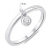 Серебряное кольцо с одним фианитом (арт. 7501/6953) – изображение 3