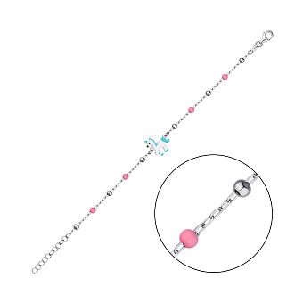 Детский браслет из серебра с эмалью (арт. 7509/4502е)