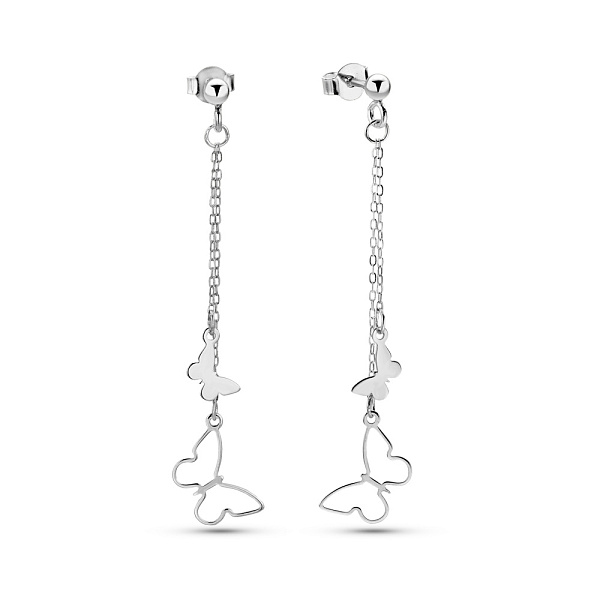 Золотые серьги Бабочки (арт. 1091554б) – изображение 1