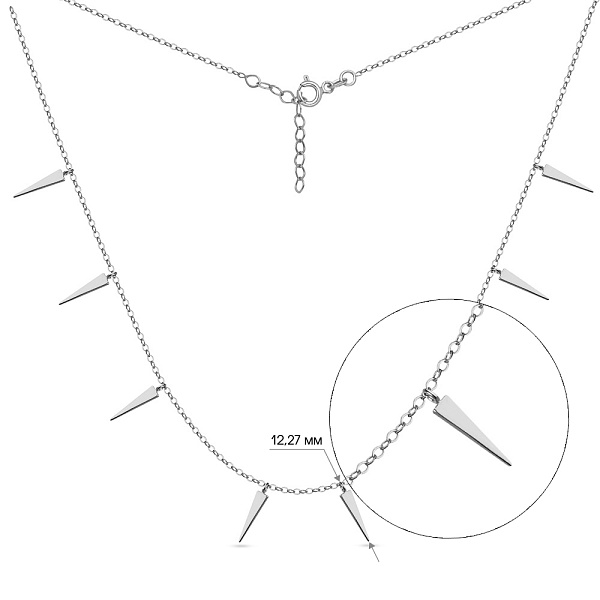 Золотое колье с треугольными подвесками (арт. 351925б) – изображение 5