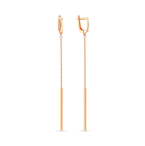Сережки из красного золота (арт. 107289) – изображение 1