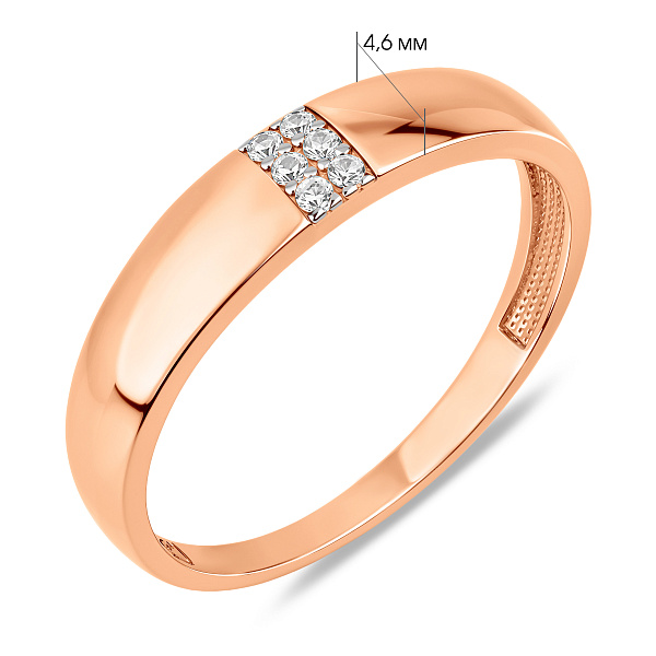 Золота каблучка з фіанітами (арт. 141036) – зображення 2