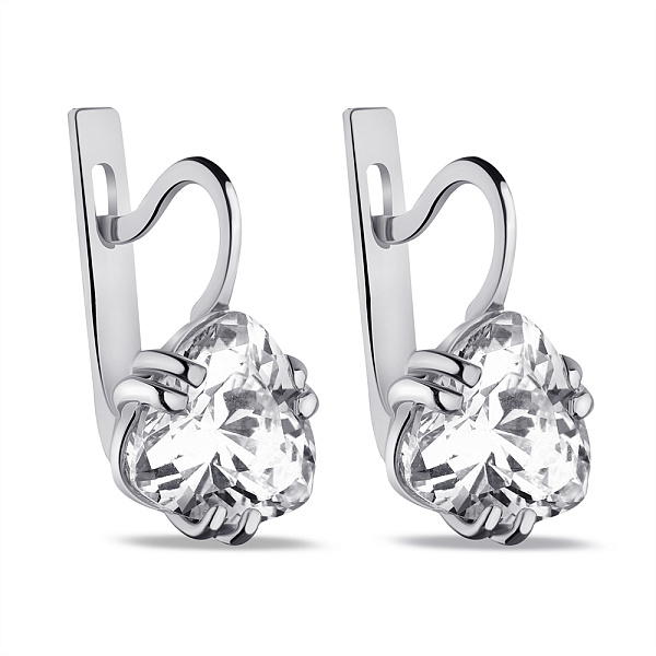 Сережки зі срібла з фіанітами  (арт. 7502/0779.10) – зображення 1