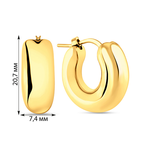 Серьги Francelli из желтого золота (арт. 109770/20ж) – изображение 2