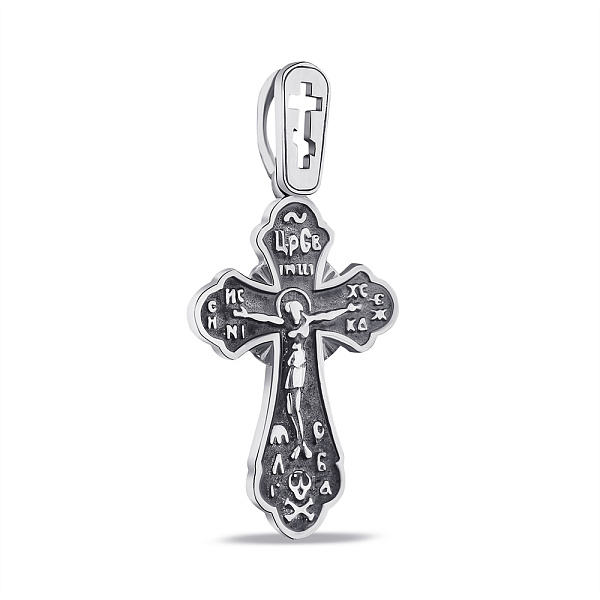 Крестик из серебра с распятием (арт. 7904/R014пю) – изображение 1