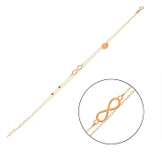 Браслет из красного золота «Бесконечность» (арт. 324867а)