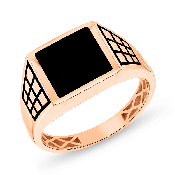 Печатка з золота з емаллю (арт. 180495еч) – зображення 1