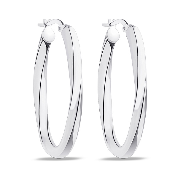 Серьги-кольца из серебра (арт. 7502/4956/35) – изображение 1