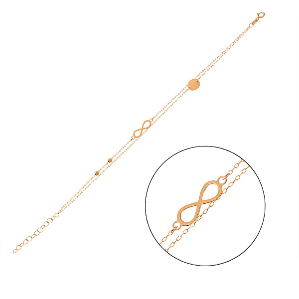 Браслет из красного золота «Бесконечность» (арт. 324867а) – изображение 1