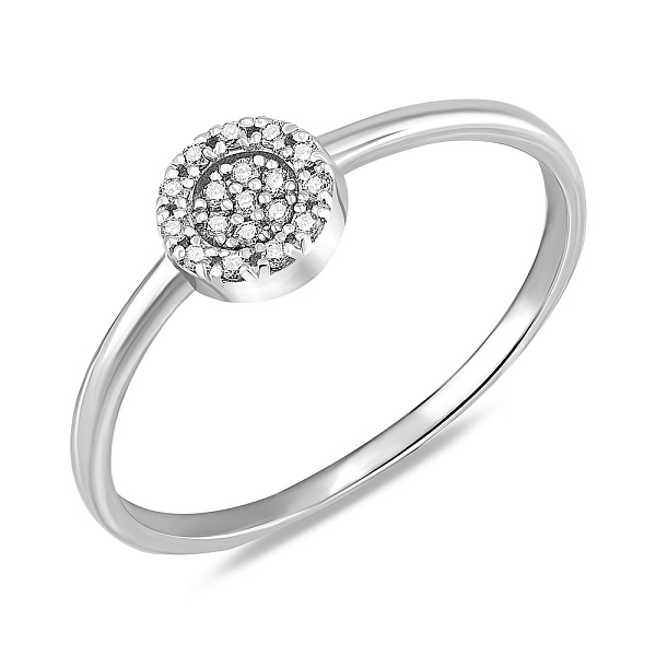 Кольцо из белого золота с бриллиантами (арт. К011658005б) – изображение 1