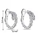 Серьги-кольца серебряные с фианитами (арт. 7502/4700) – изображение 4