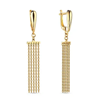 Золоті сережки-підвіски (арт. 105867ж)