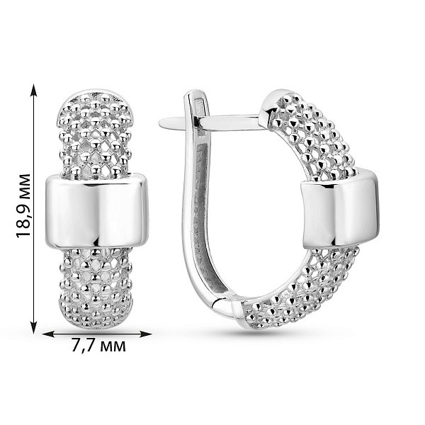 Сережки з білого золота (арт. 1092014б) – зображення 6