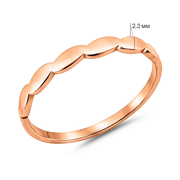 Кольцо из красного золота (арт. 140895) – изображение 3