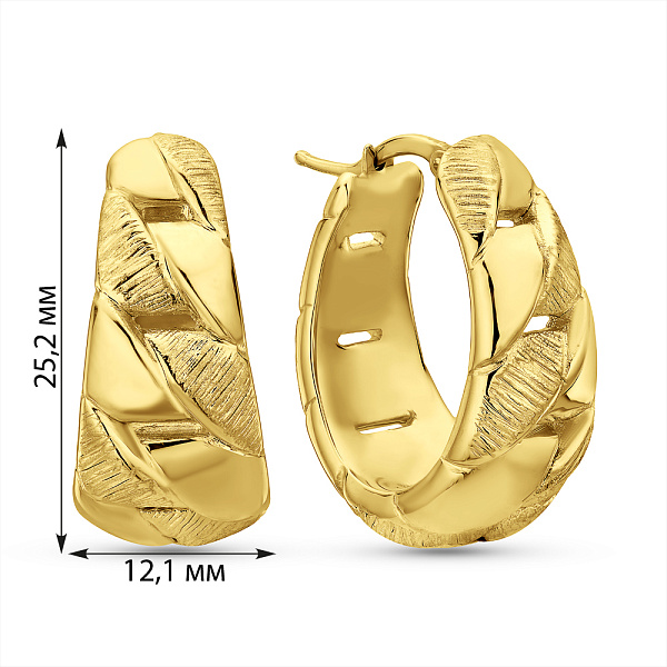 Серьги из желтого золота Francelli (арт. е1091809/25ж) – изображение 3