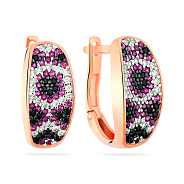 Золоті сережки з фіанітами (арт. 110211Уа)