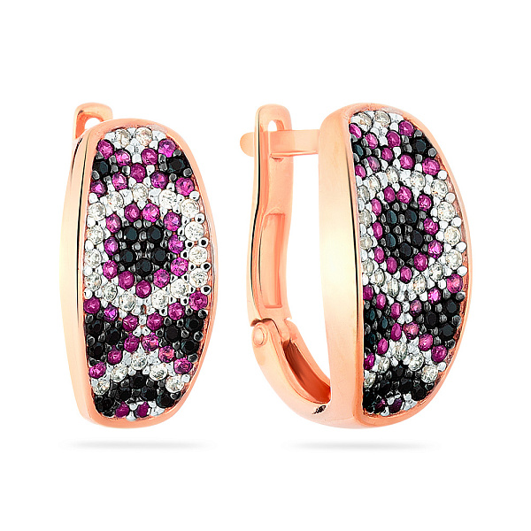 Золоті сережки з фіанітами (арт. 110211Уа) – зображення 1