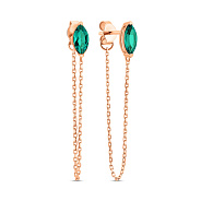 Золоті сережки-пусети з кварцом (арт. 110094Пз)