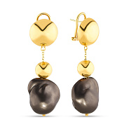 Золотые серьги-подвески Francelli  в желтом цвете металла (арт. 107790жч)