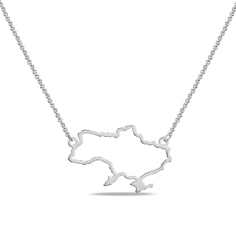 Фото Серебряное колье "Украина" без камней (арт. 7507/1421Кол)