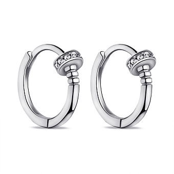 Фото Серебряные серьги Гвозди с фианитами (арт. 7502/9609/15)