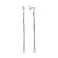 Длинные серебряные серьги без камней (арт. 7518/6951) – изображение 1