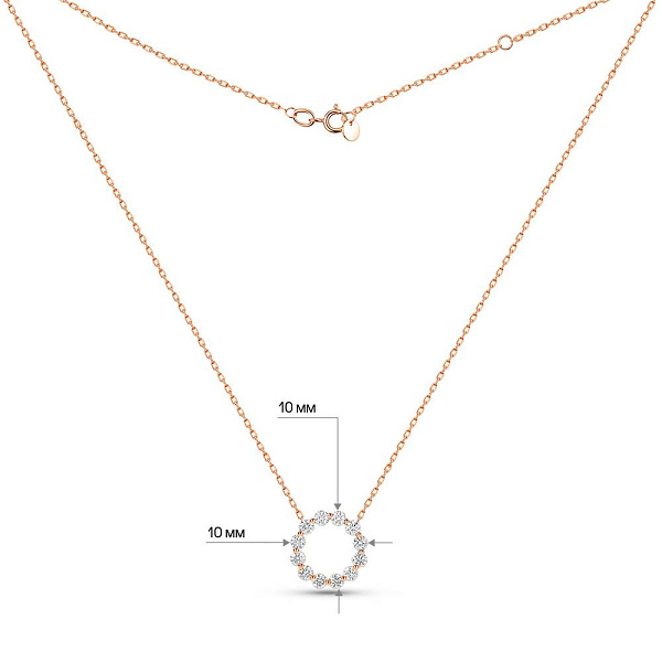 Золотое колье с бриллиантами (арт. Ц011538030) – изображение 3