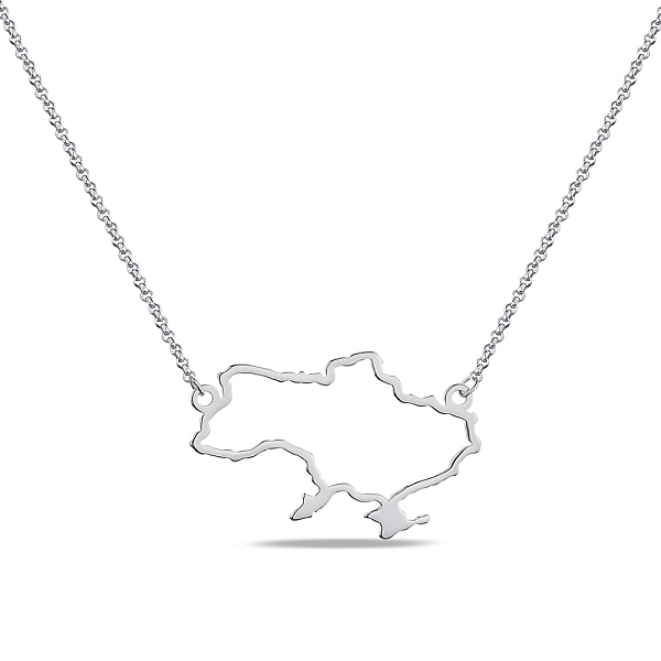 Серебряное колье "Украина" без камней (арт. 7507/1421Кол) – изображение 1